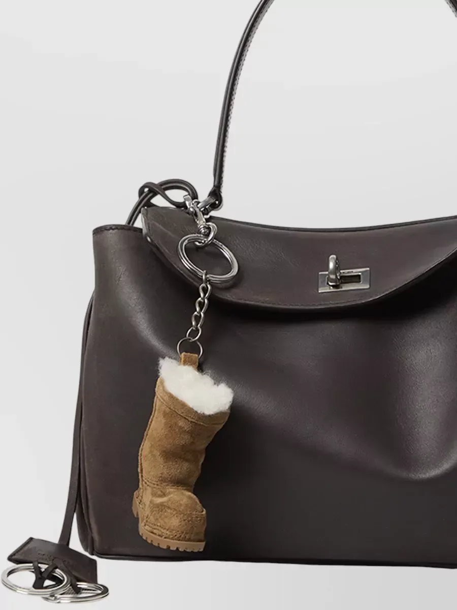 Borsa tote Balenciaga Rodeo Small marrone espresso, foto 3