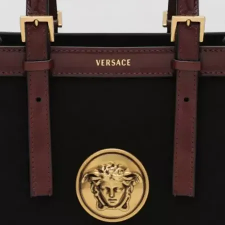 Versace Tote in Black, detail