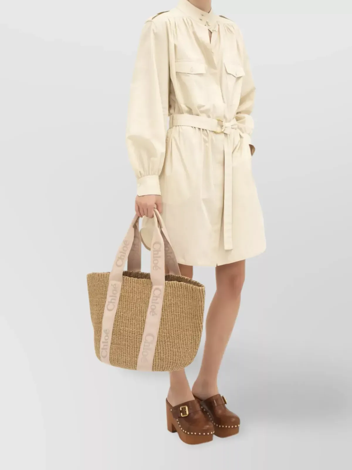 Chloé Woody Large in Beige, photo 2
