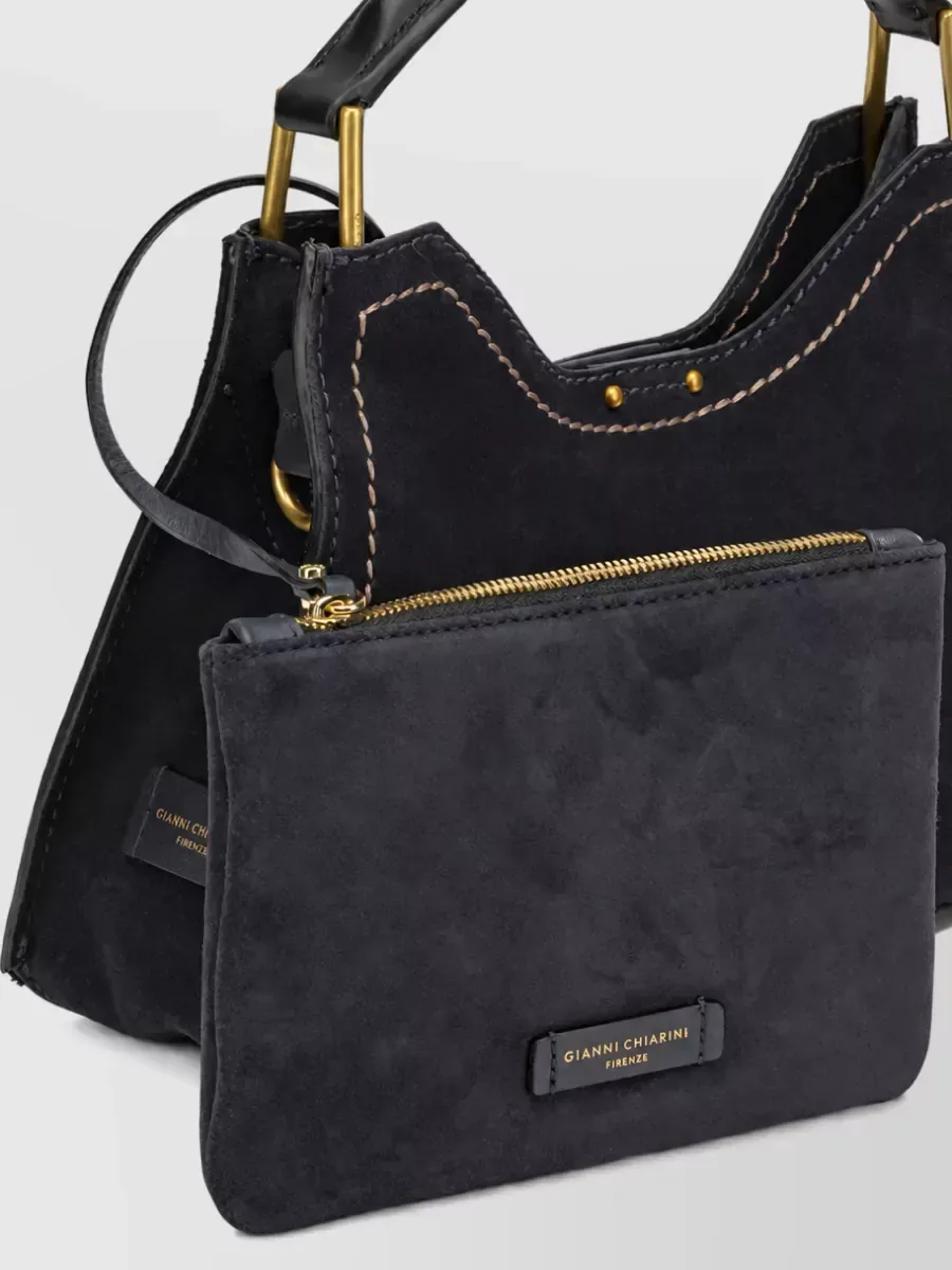 Gianni Chiarini Structured Tote in Navy, photo 3