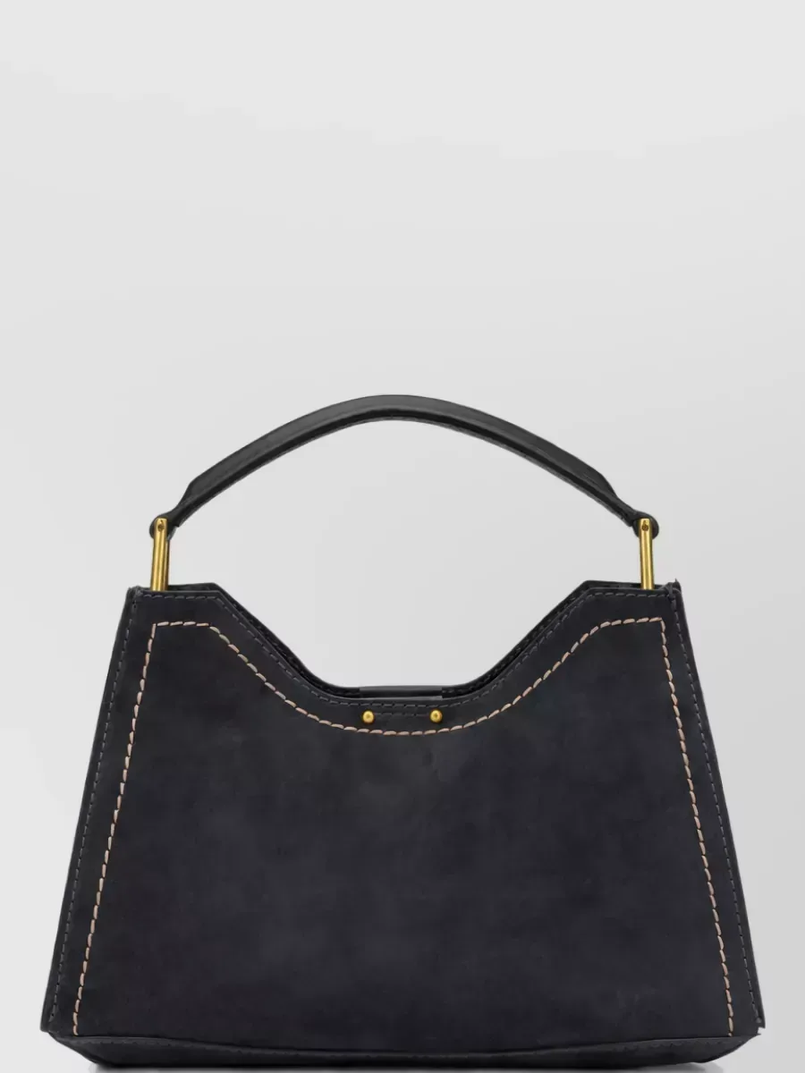 Gianni Chiarini Structured Tote in Navy, photo 4