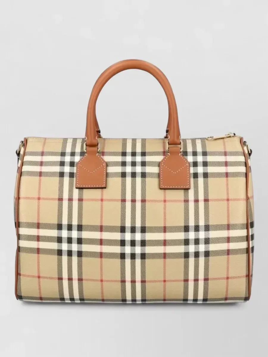 Burberry Check Medium Bowling Bag in Beige, photo 2