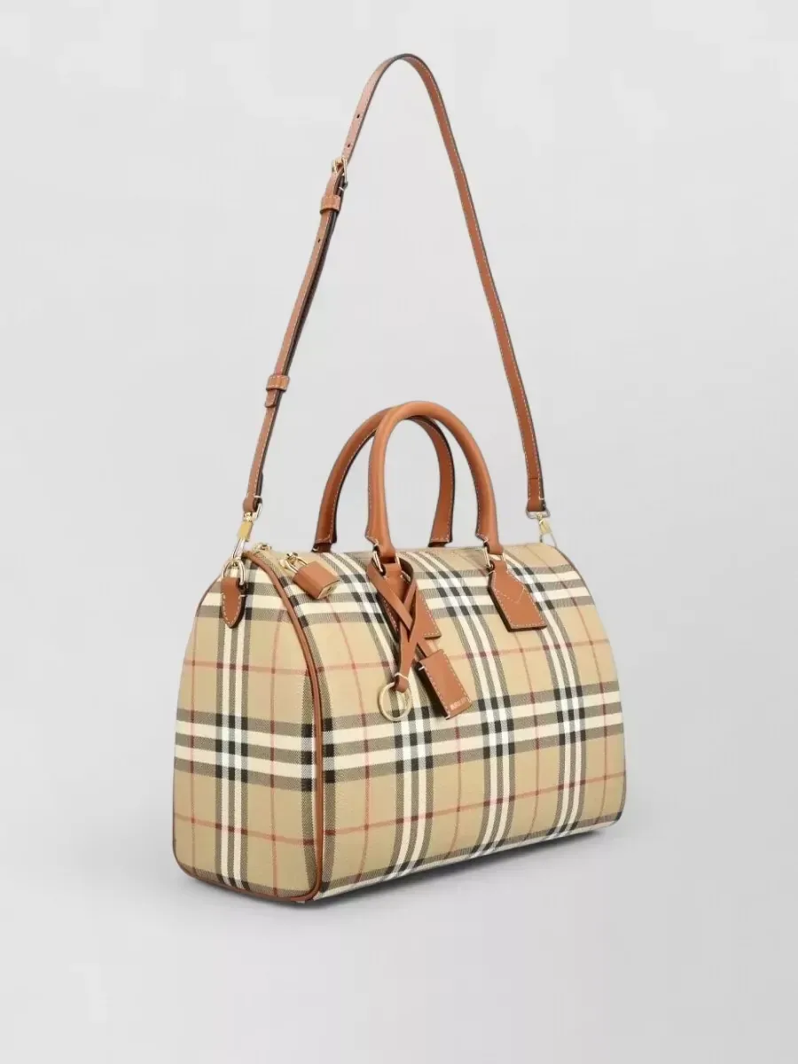Burberry Check Medium Bowling Bag in Beige, photo 3