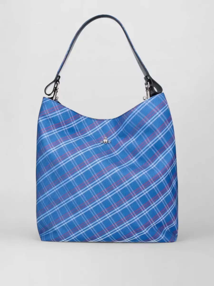 Vivienne Westwood Plaid Tote en azul, foto 1