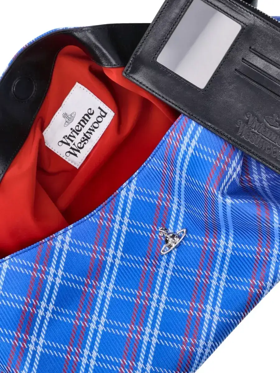 Vivienne Westwood Plaid Tote en azul, foto 4