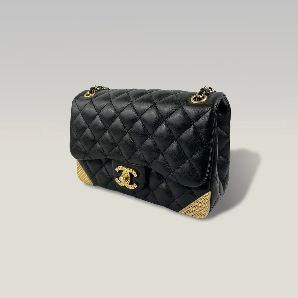 Chanel Classic Flap Small in Black Quilted Leather with Gold-Tone Hardware