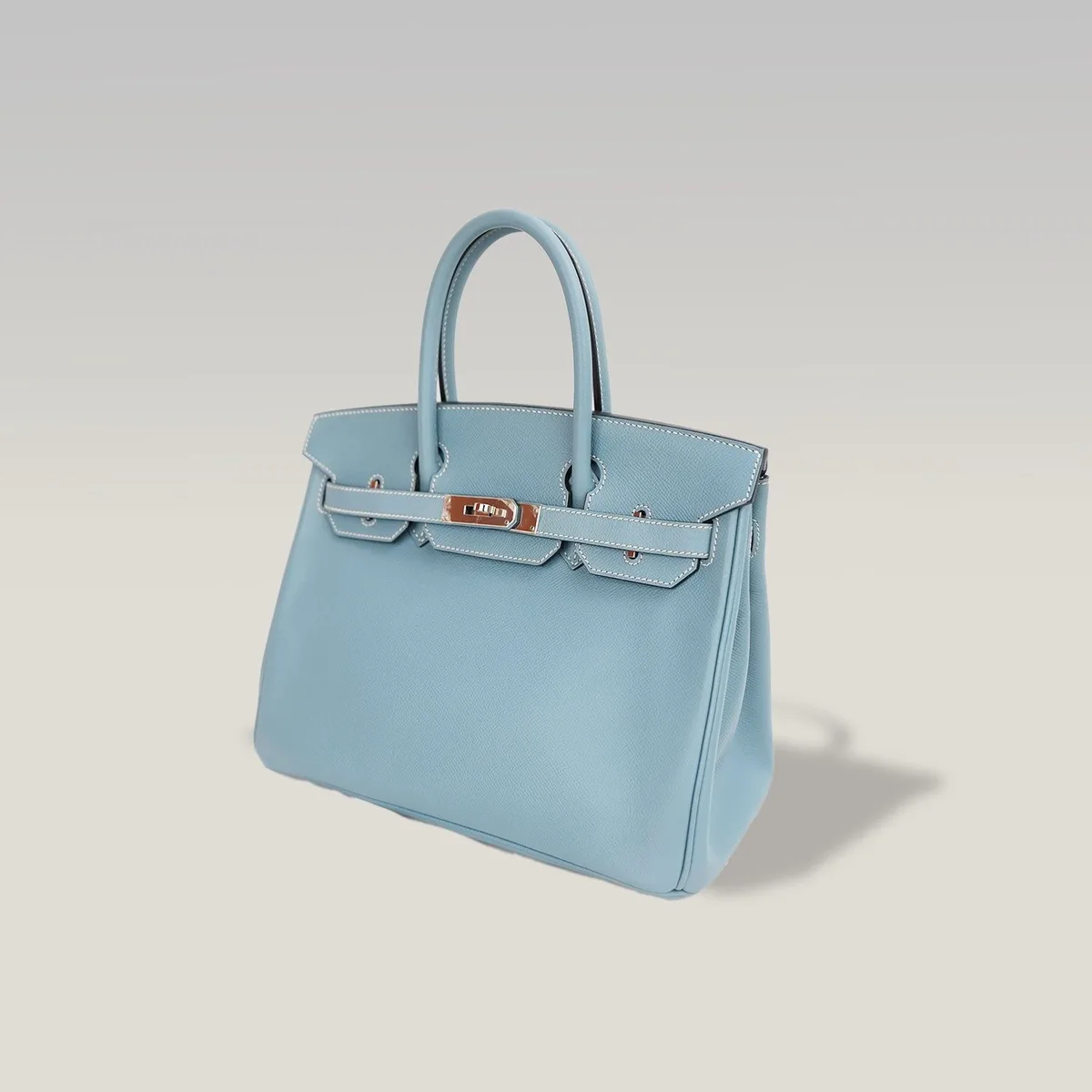 Hermès Birkin 30 in Bleu Jean Epsom Leather with Palladium Hardware