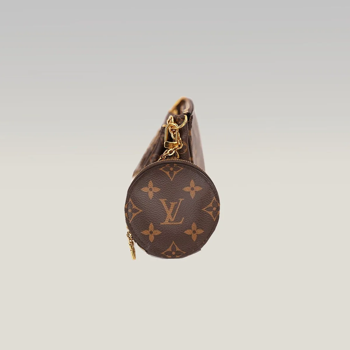 Louis Vuitton Multi Pochette Accessoires in Brown with Green Strap, photo 4