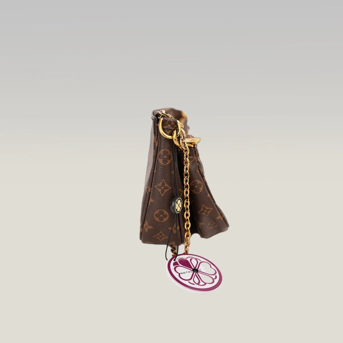 Louis Vuitton Multi Pochette Accessoires in Brown with Green Strap, photo 5