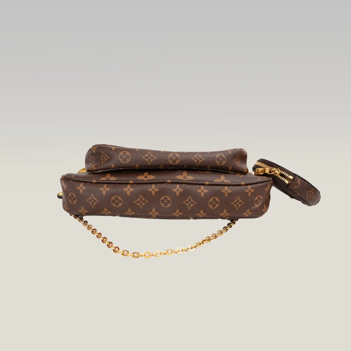Louis Vuitton Multi Pochette Accessoires in Brown with Green Strap, photo 6
