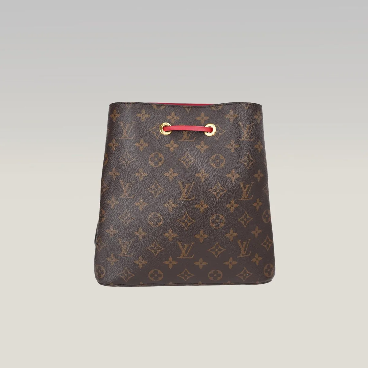 Louis Vuitton NéoNoé MM in Braun mit Rot, Foto 3