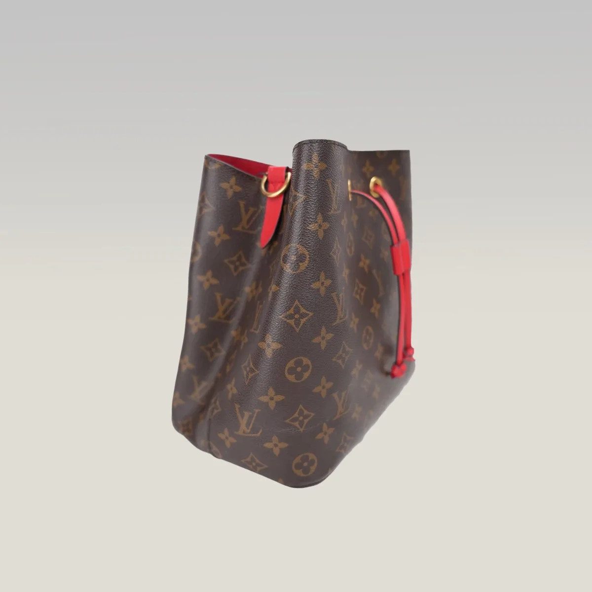 Louis Vuitton NéoNoé MM in Braun mit Rot, Foto 4