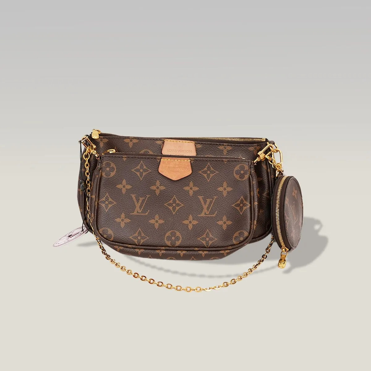 Louis Vuitton Multi Pochette Accessoires in Brown Monogram Coated Canvas