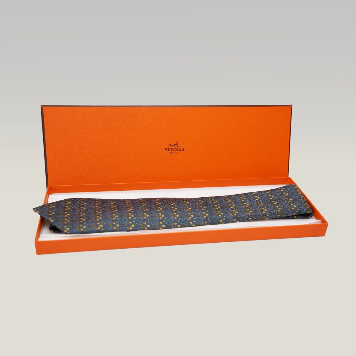 Hermès Silk Tie in Green, photo 2