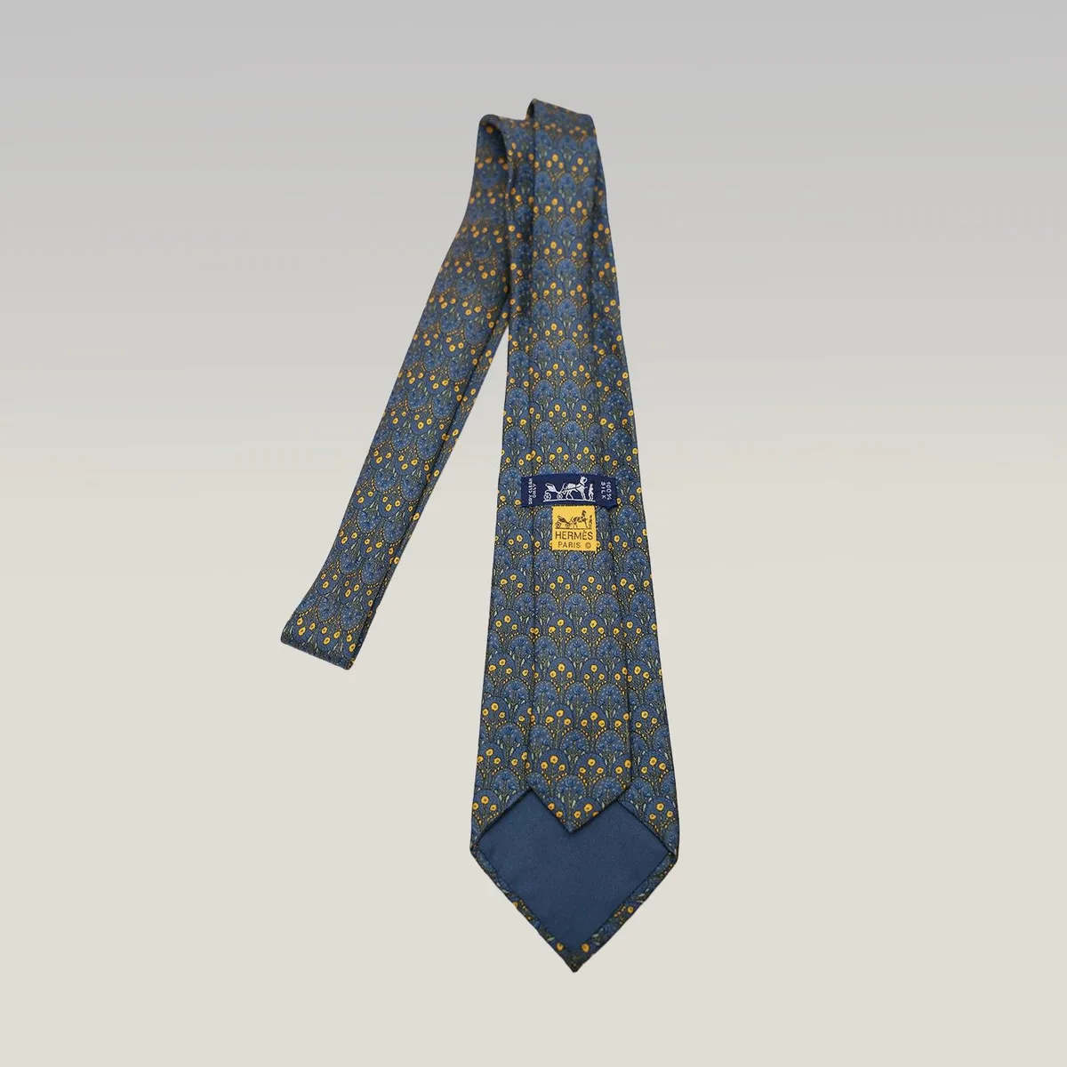 Hermès Silk Tie in Green, photo 3