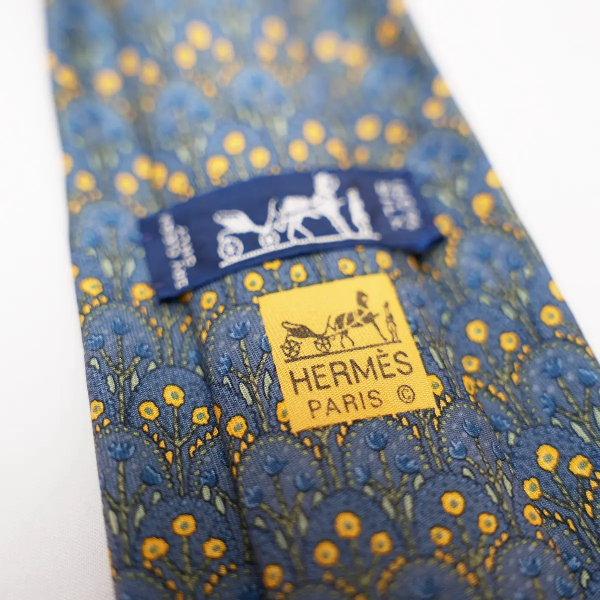 Hermès Silk Tie in Green, photo 6