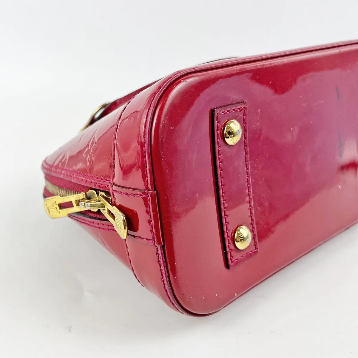 Borsa Louis Vuitton Alma BB in rosso, foto 4