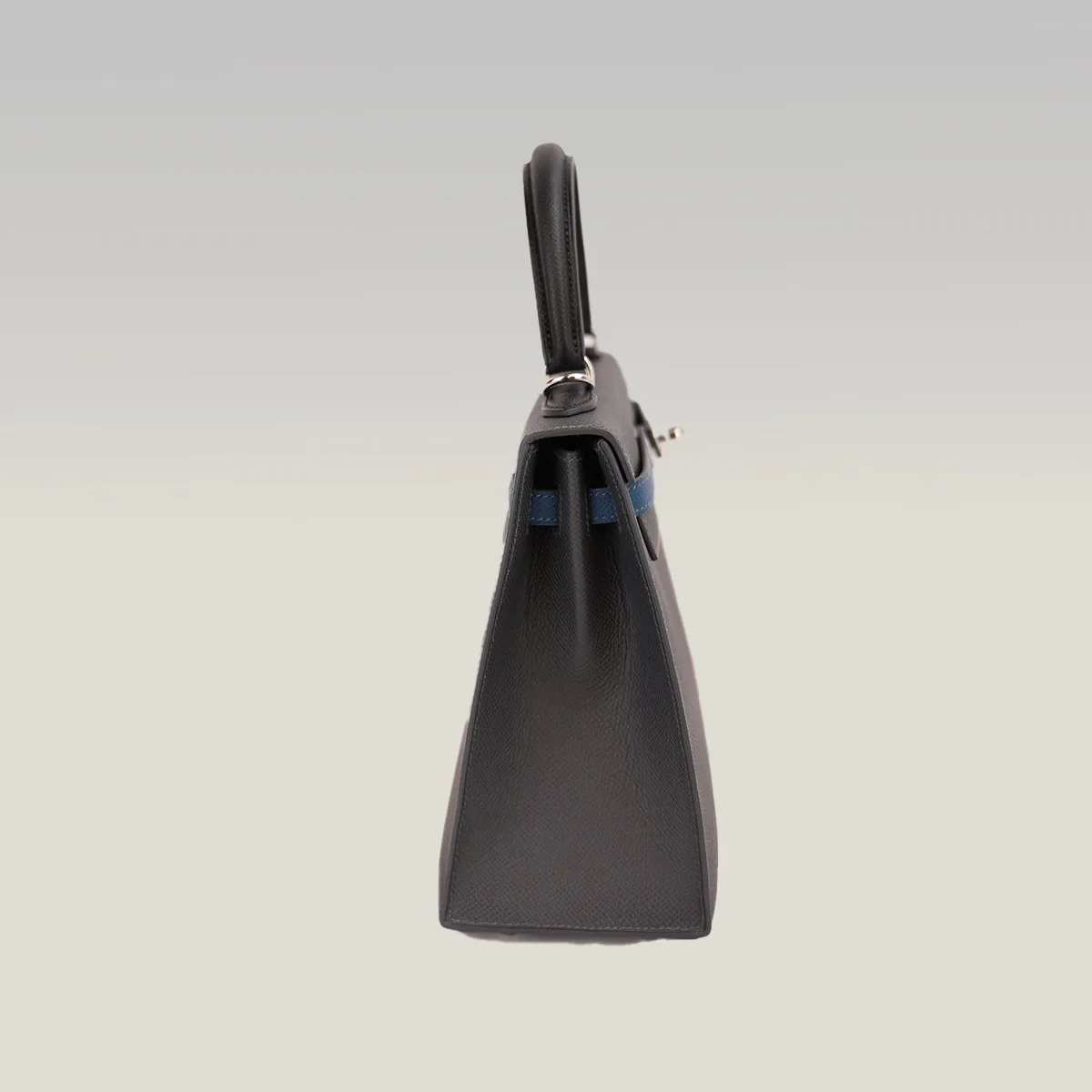 Hermès Kelly 25 Sellier in Smoke Grey and Blue, photo 3