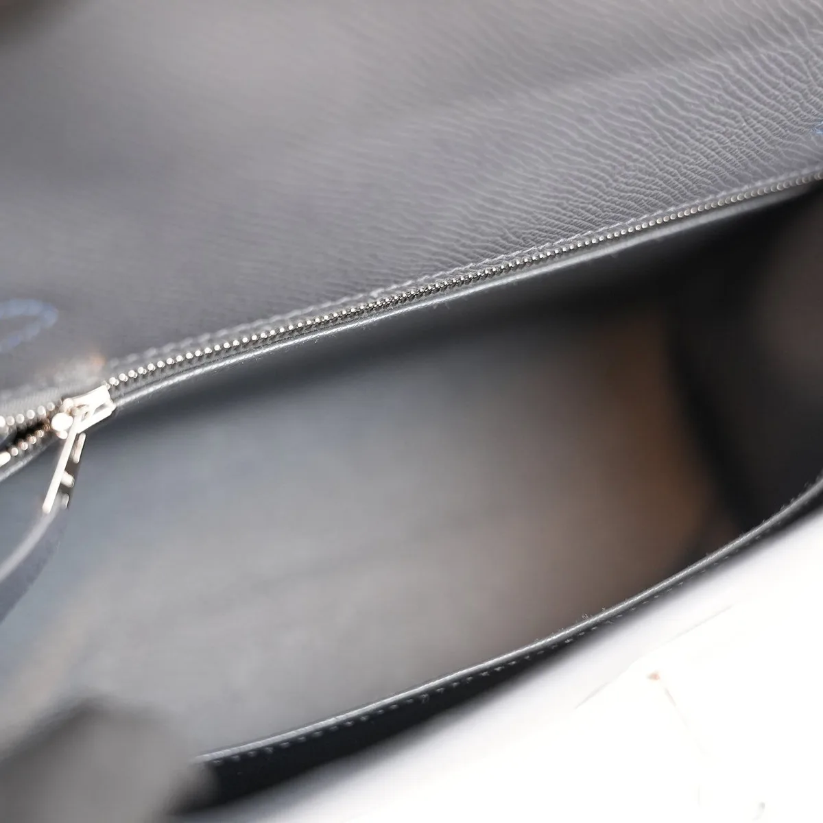 Hermès Kelly 25 Sellier in Smoke Grey and Blue, photo 5