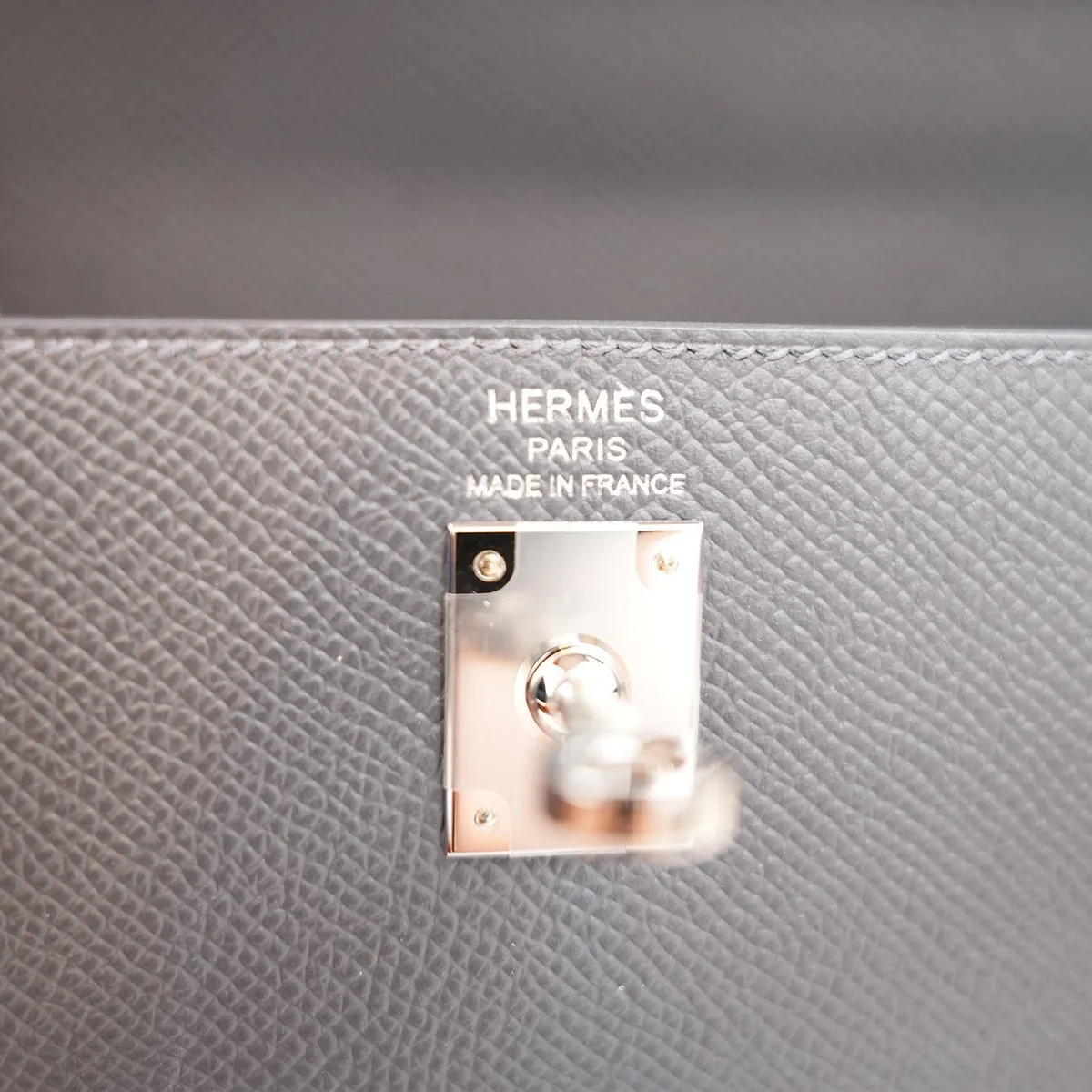 Hermès Kelly 25 Sellier in Smoke Grey and Blue, photo 6