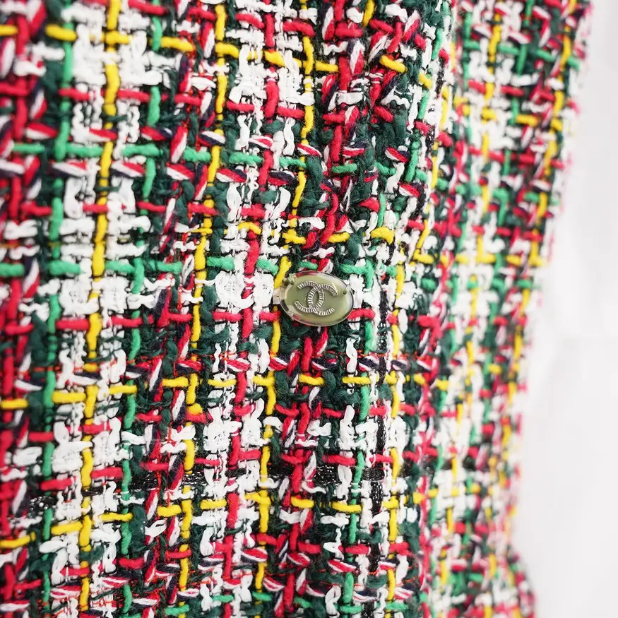 Chanel 2017 Tweed Dress in Multicolour with Green Details, photo 4