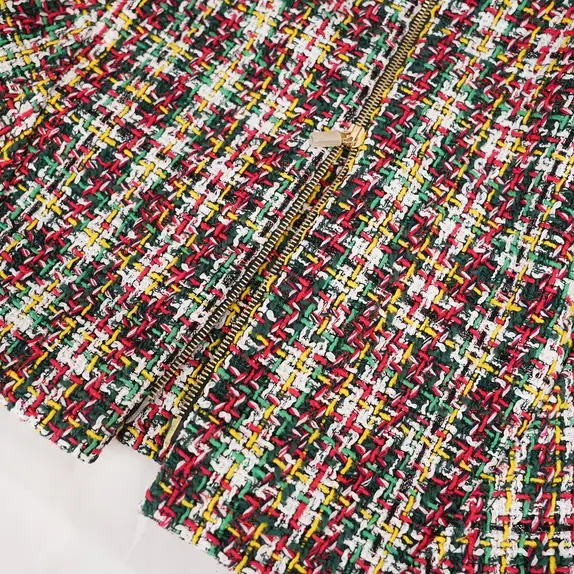 Chanel 2017 Tweed Dress in Multicolour with Green Details, photo 6