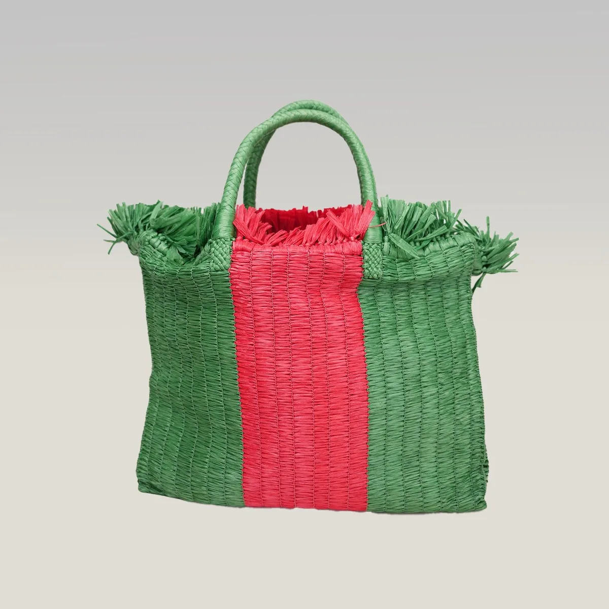 Gucci Basket Tote in Green and Pink, photo 2