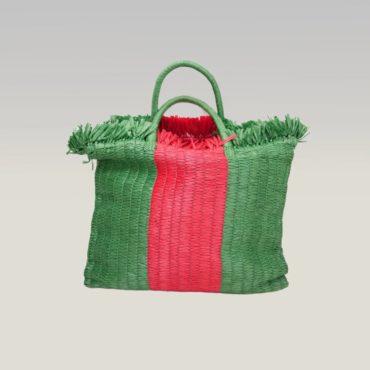 Gucci Basket Tote in Green and Pink, photo 3