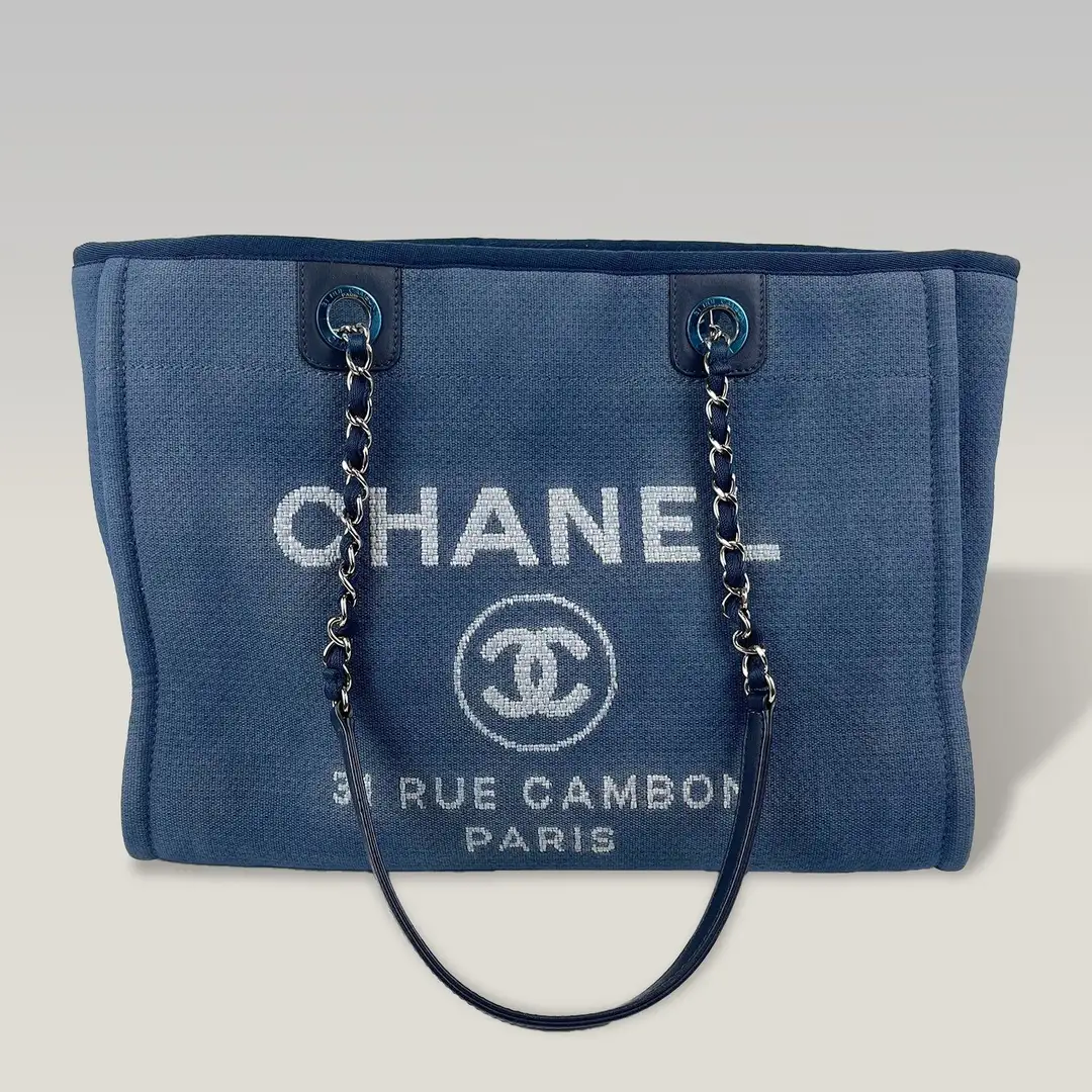 Chanel Deauville Tote in Denim Blue, photo 2