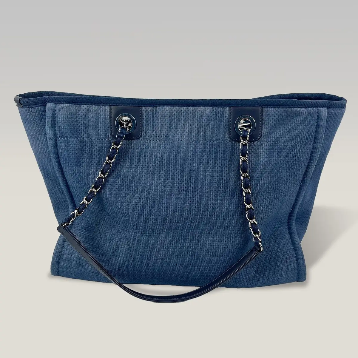 Chanel Deauville Tote in Denim Blue, photo 3