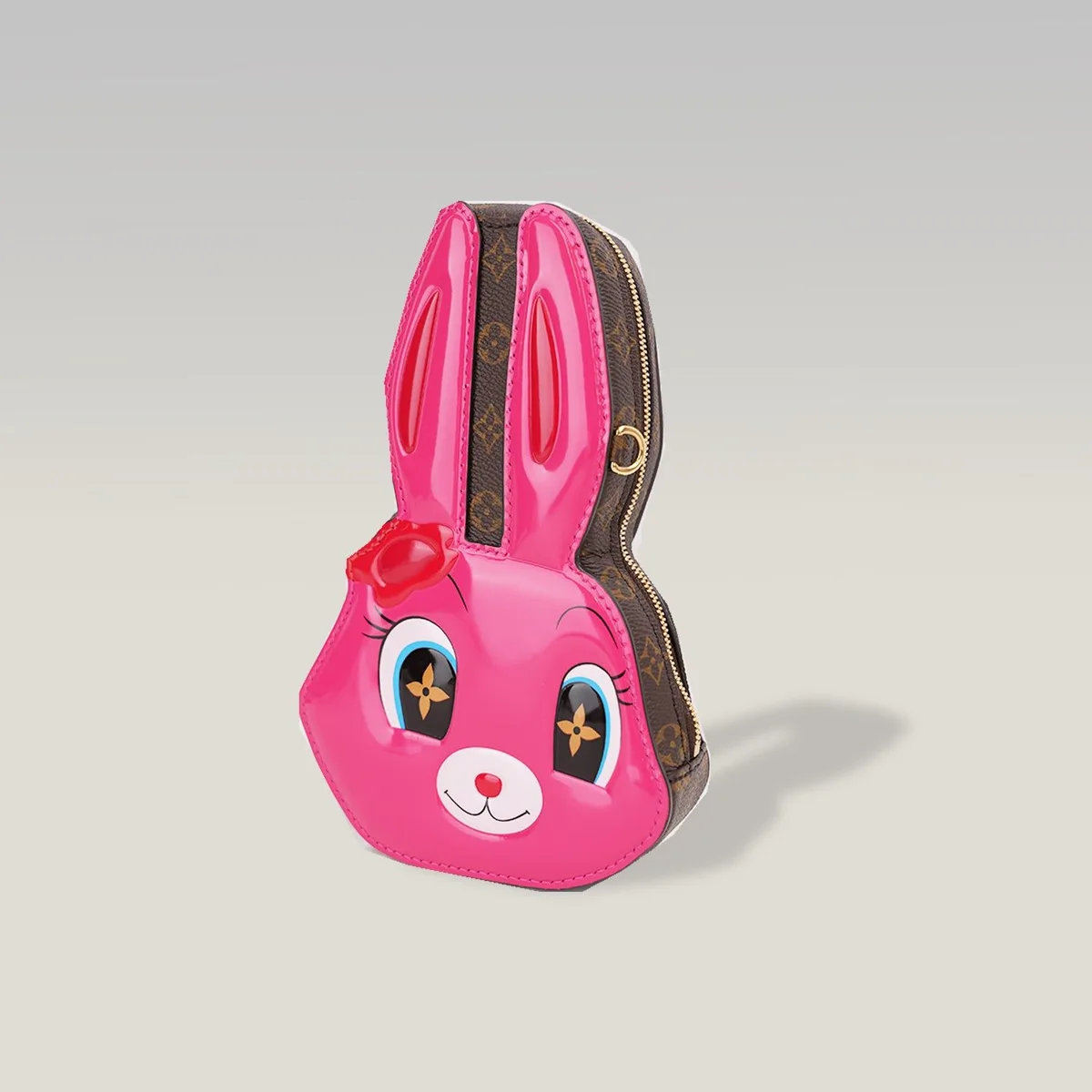 Louis Vuitton Bunny Bag in Pink Monogram Coated Canvas with Chain