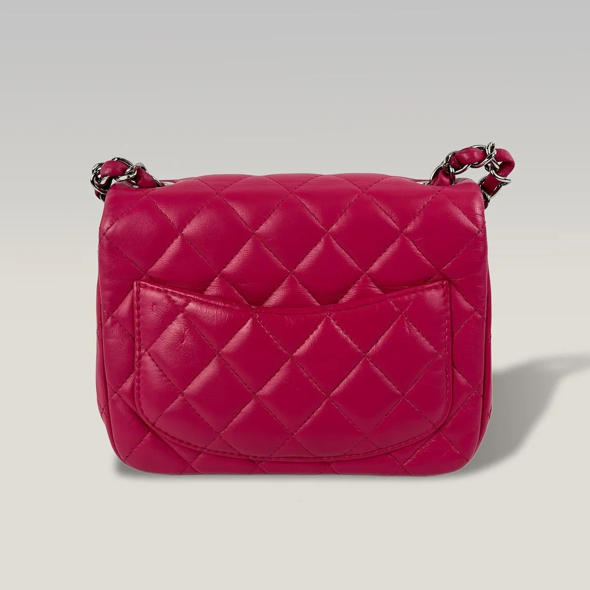 Chanel Mini Square Classic Flap in Fuchsia Pink, photo 3