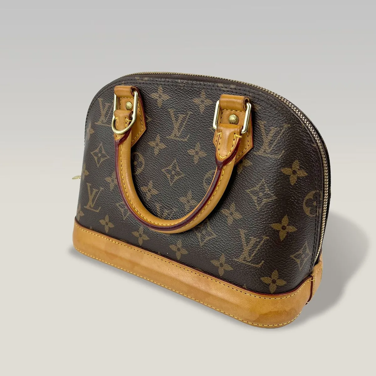 Louis Vuitton Alma MM in Brown Monogram Canvas with Removable Strap