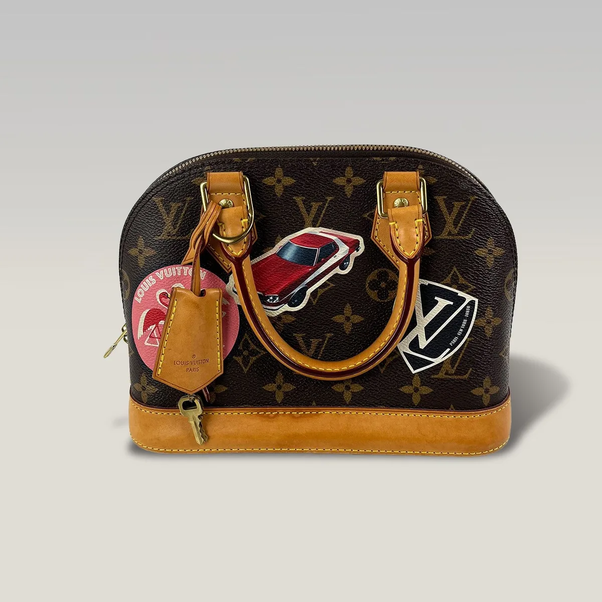 Louis Vuitton Alma BB Travel Stickers in Brown, photo 2