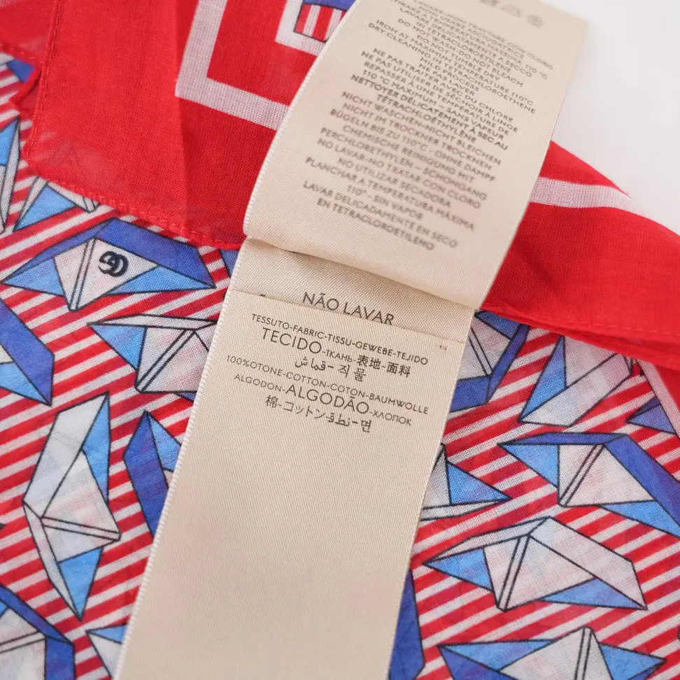 Gucci Origami Boat Silk Scarf in Red, Blue and White, photo 6