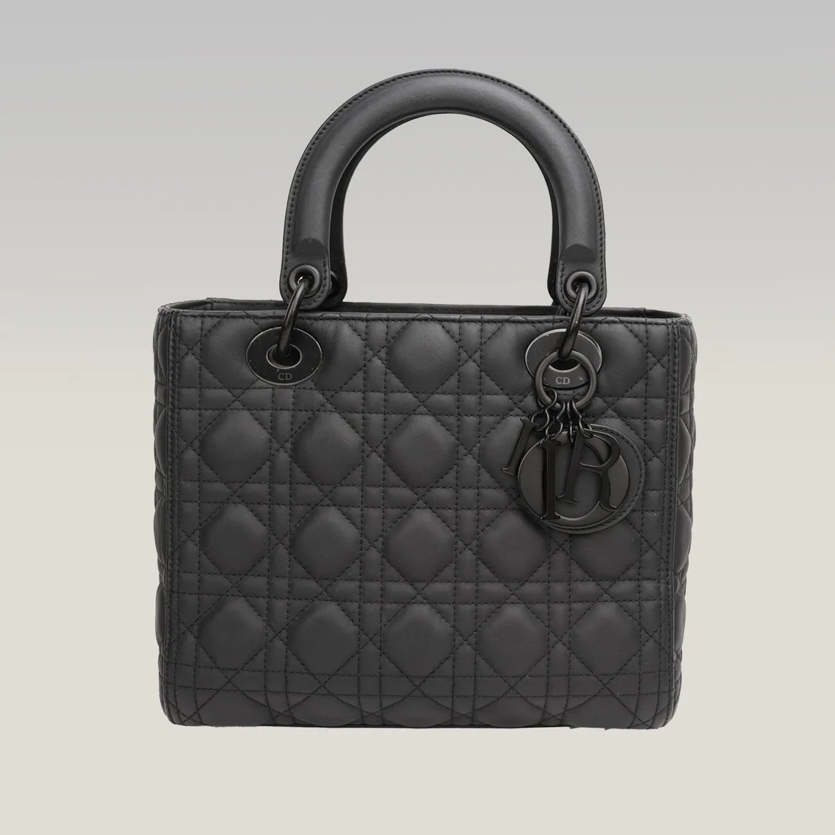 Dior Lady Dior Medium in Mattschwarz, Foto 2
