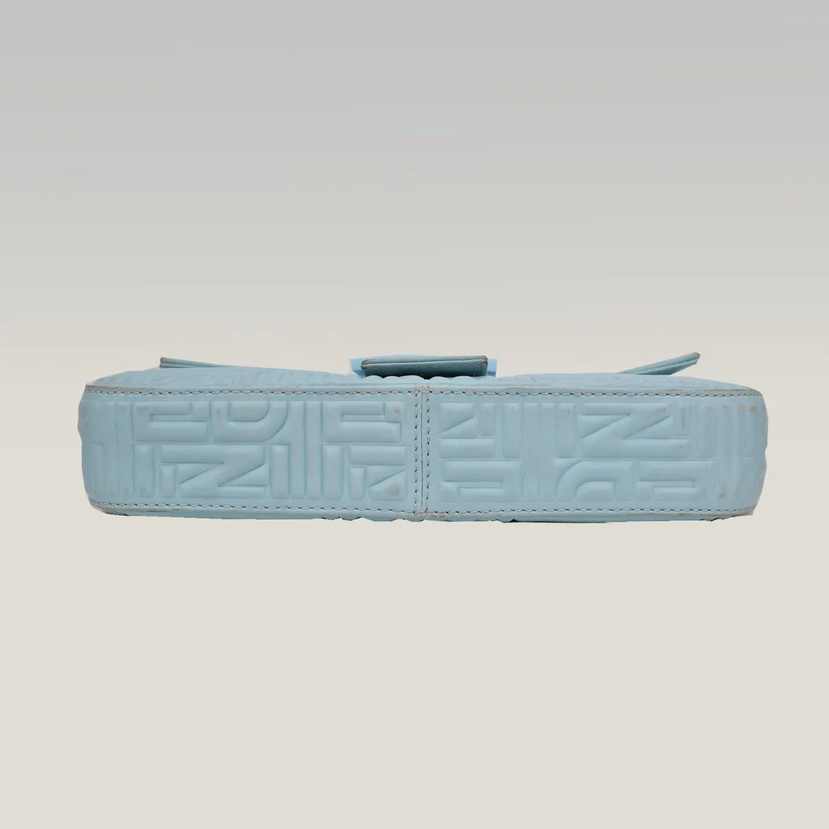 Fendi FF Embossed Shoulder Bag in Sky Blue, photo 6