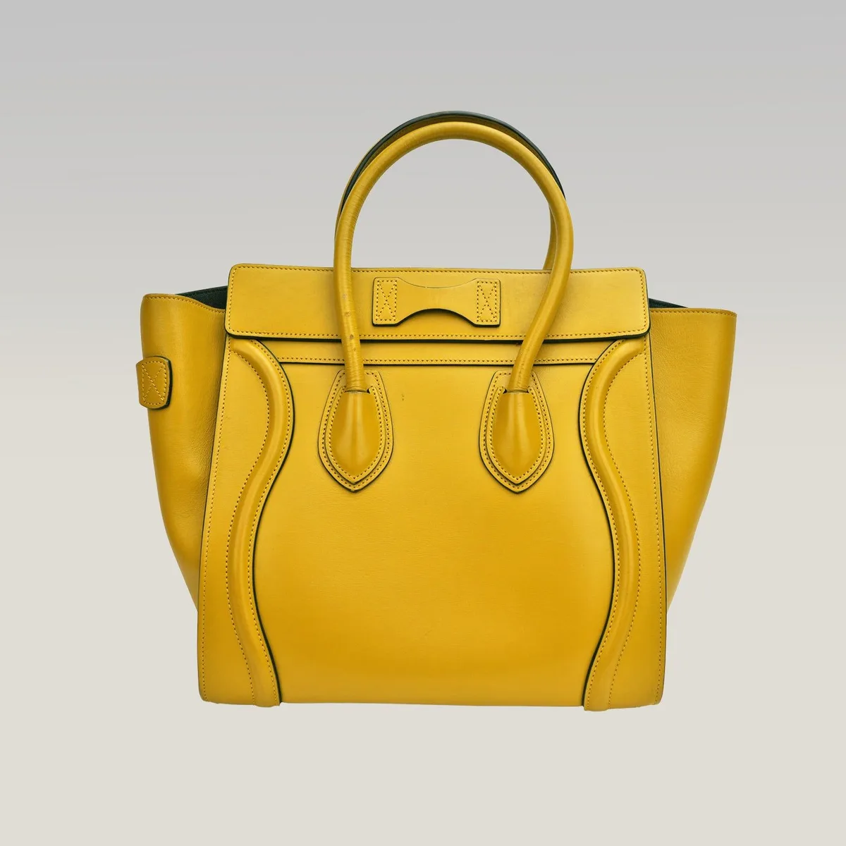 Celine Mini Luggage in Ochre Yellow, photo 3