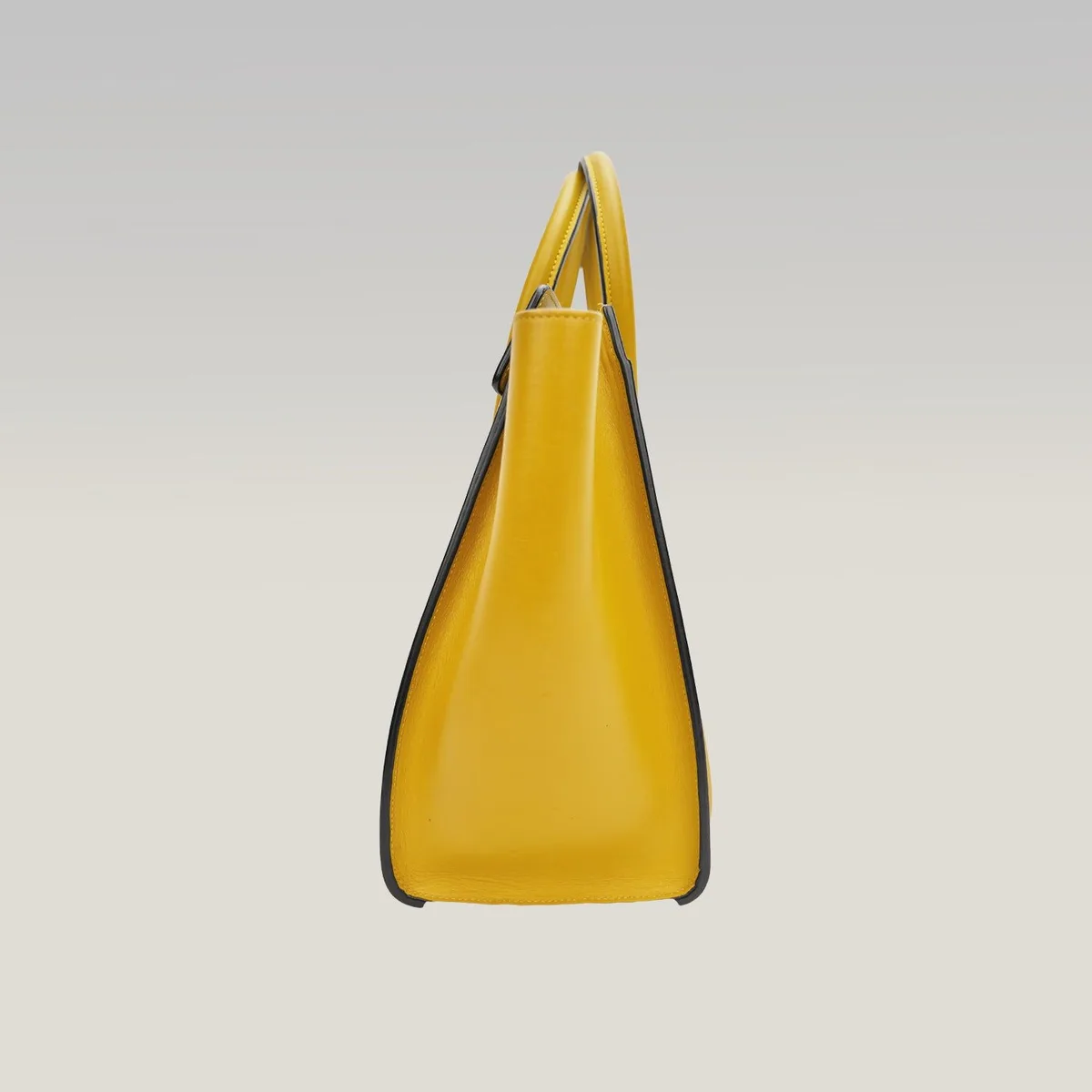 Celine Mini Luggage in Ochre Yellow, photo 4
