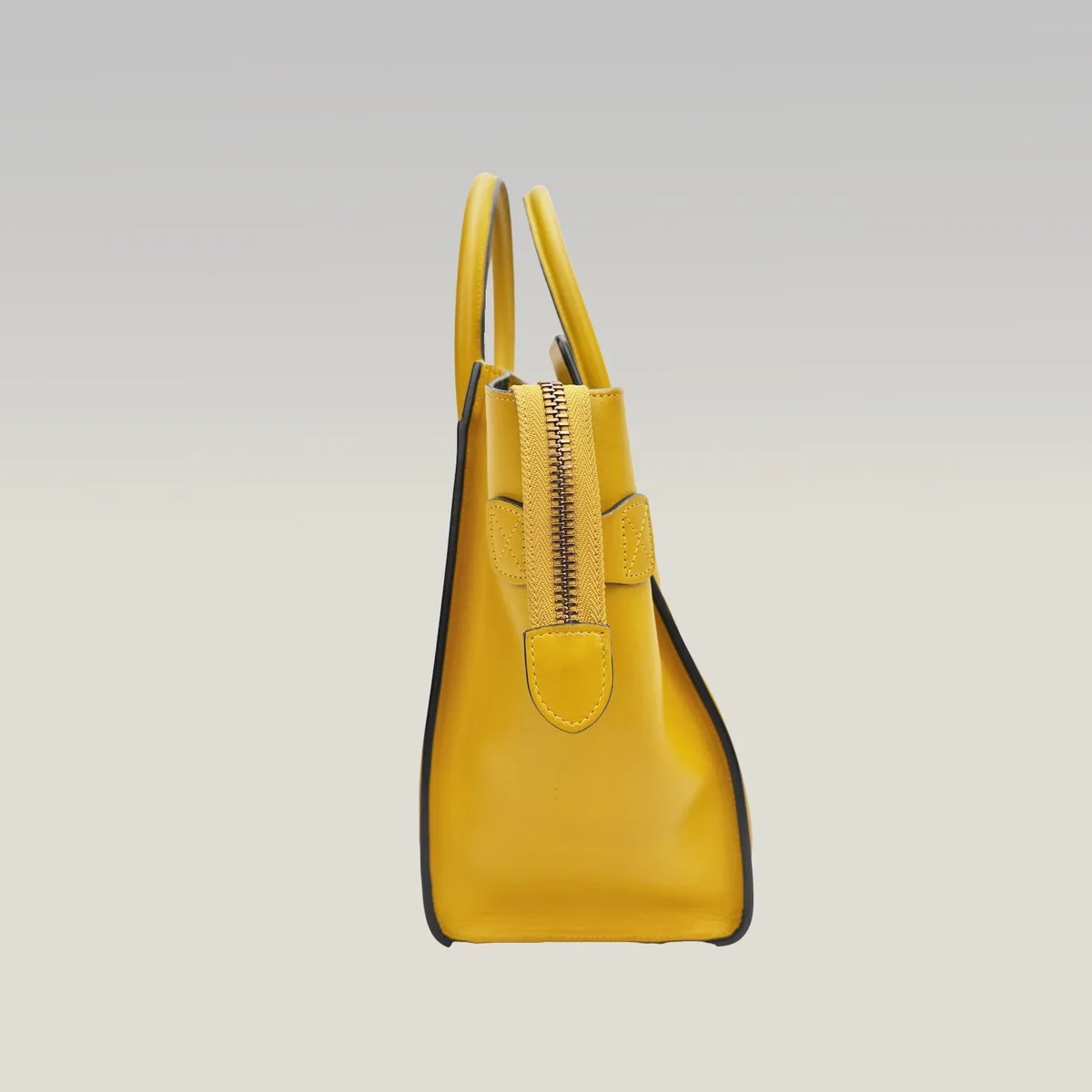 Celine Mini Luggage in Ochre Yellow, photo 5