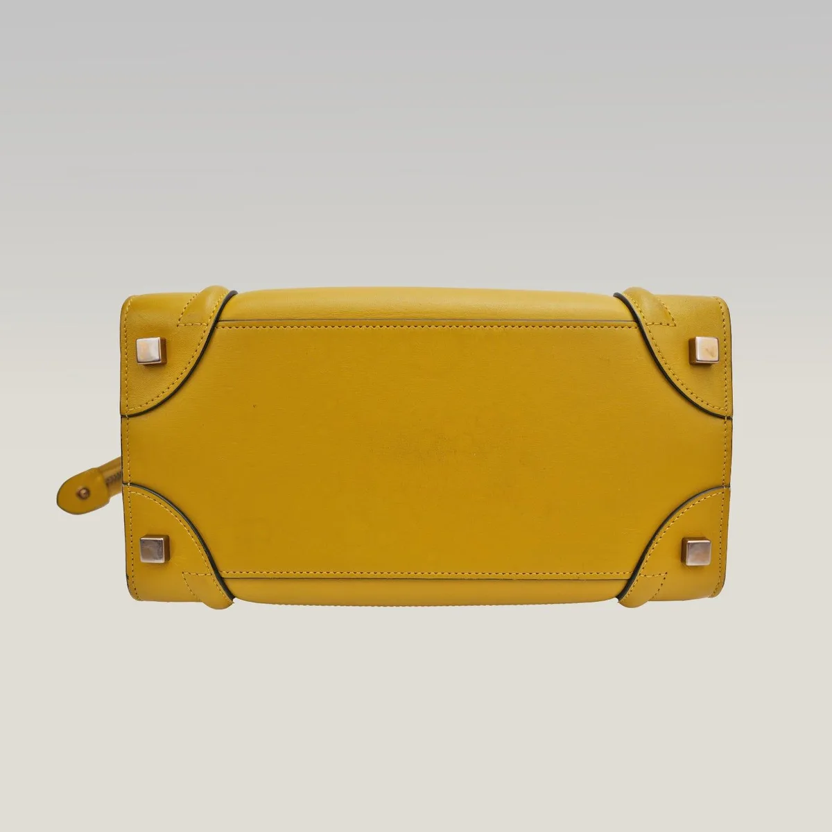 Celine Mini Luggage in Ochre Yellow, photo 6