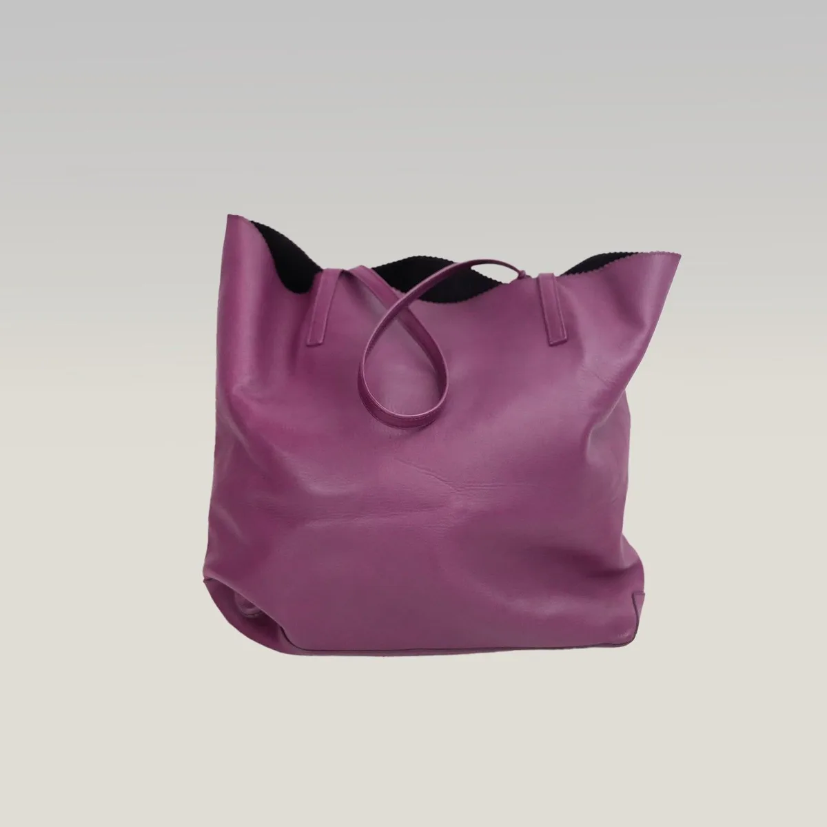 Loewe Nappa Anagram Tassel Tote in Purple, photo 3