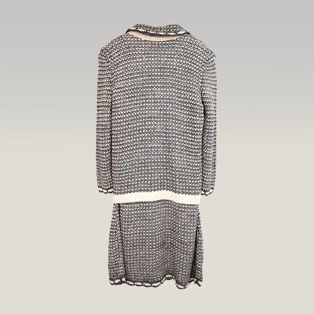 Dior Knit Dress and Cardigan Set in Grey and Cream, photo 2