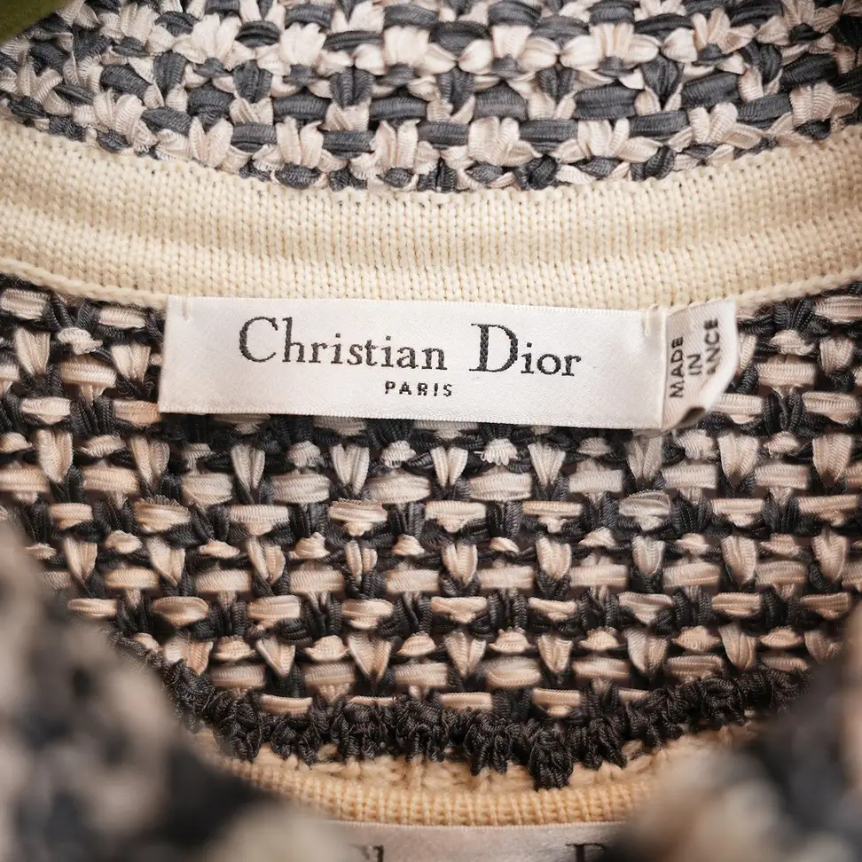 Dior Knit Dress and Cardigan Set in Grey and Cream, photo 5