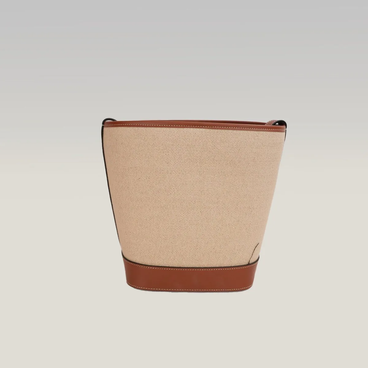 Celine Small Bucket Cuir Triomphe in Natural e Tan, foto 3