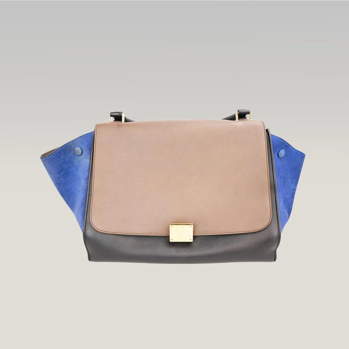 Celine Trapeze in Electric Blue, Black and Taupe, photo 2