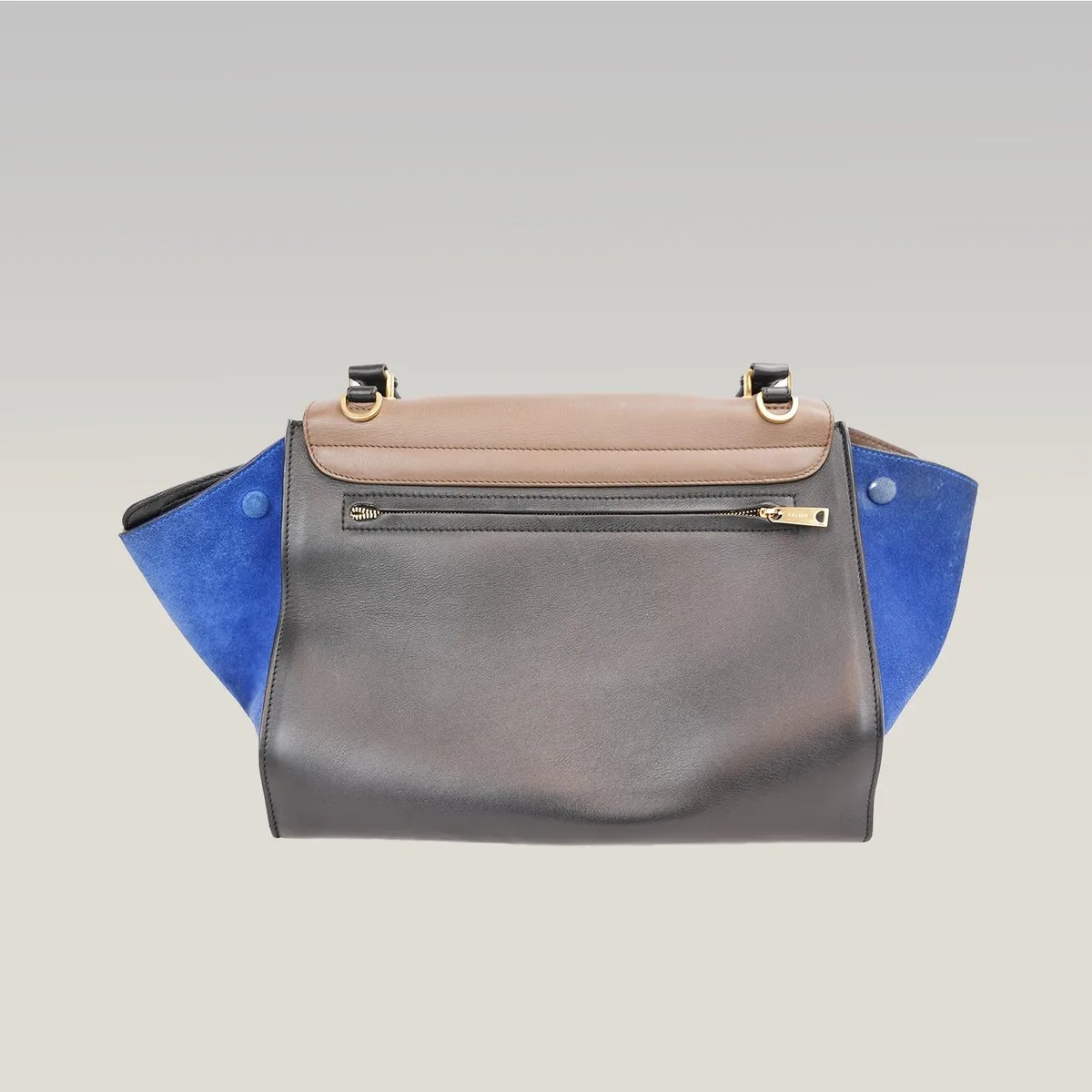 Celine Trapeze in Electric Blue, Black and Taupe, photo 3