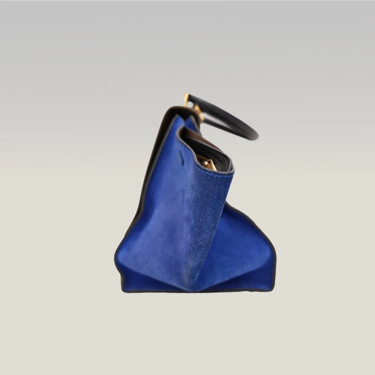 Celine Trapeze in Electric Blue, Black and Taupe, photo 5