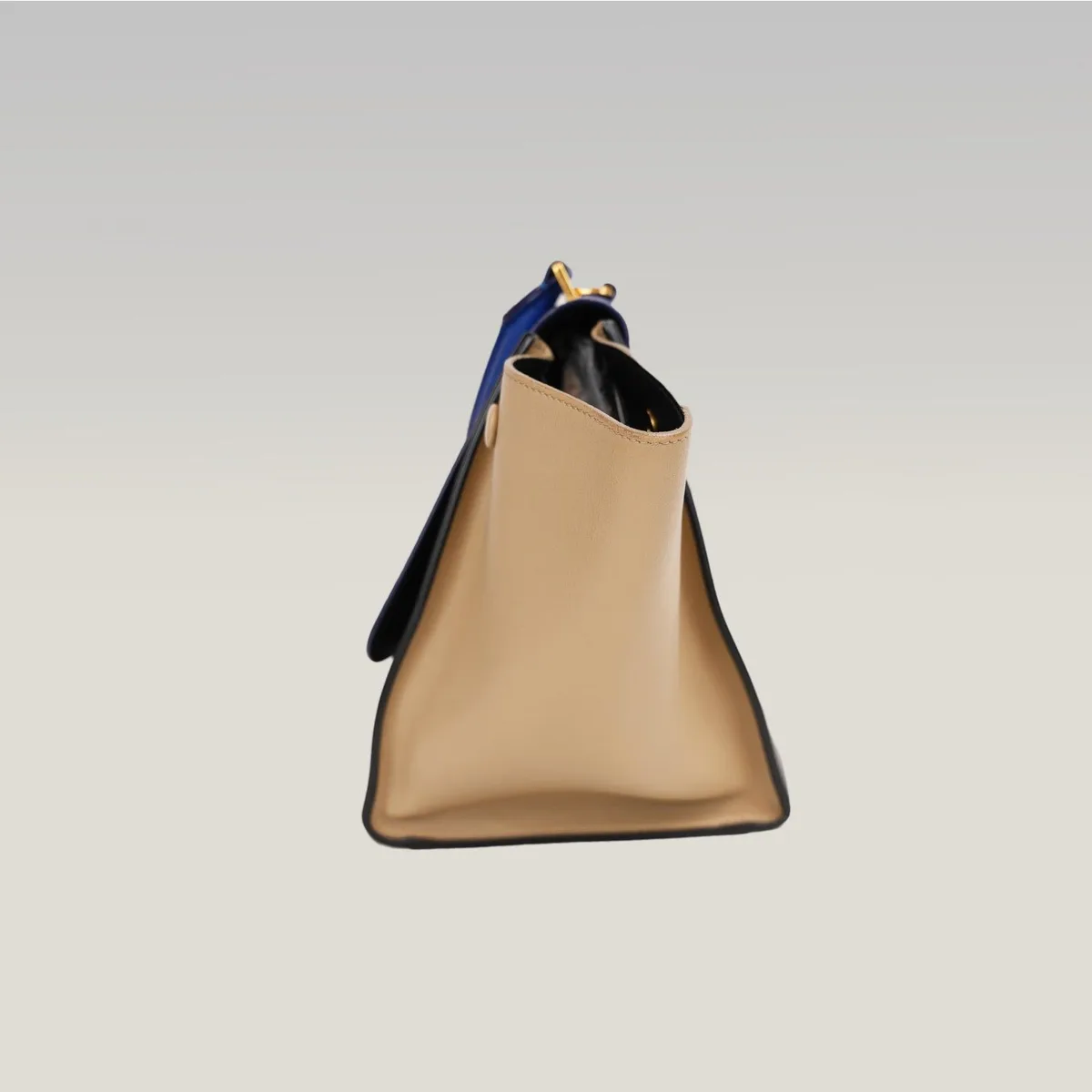 Celine Trapeze Medium电光蓝、黑色与奶油色，图片5
