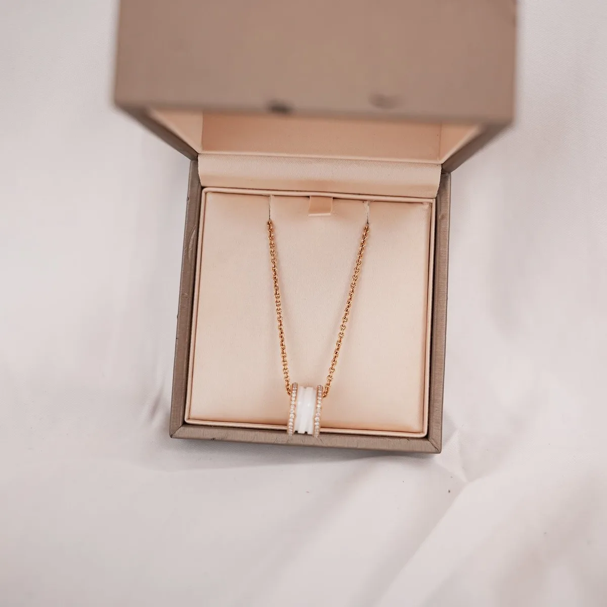 Bvlgari B.zero1 Necklace em Ouro Rosa e Branco, foto 2